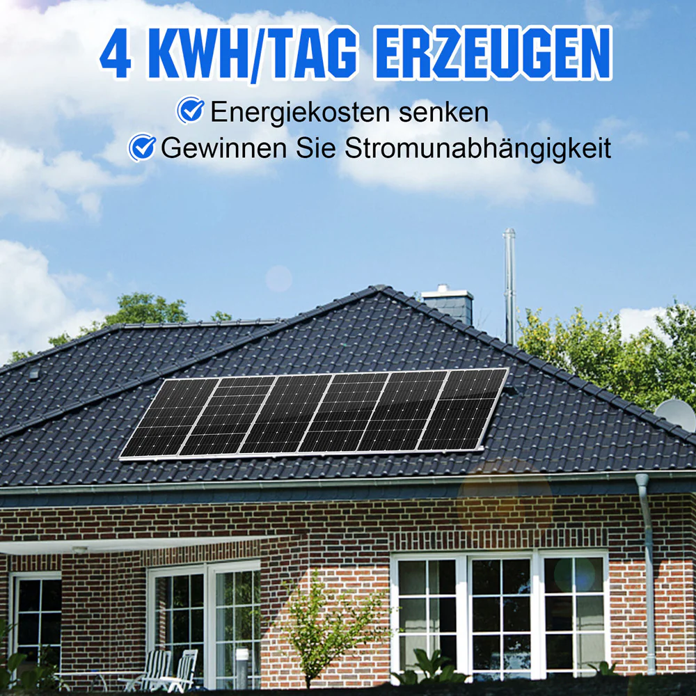 1000Wp 24V (6x170Wp) Komplettset MPPT Solaranlage mit 2,4kWh Lithium Speicher+3kW Wechselrichter - Image 4