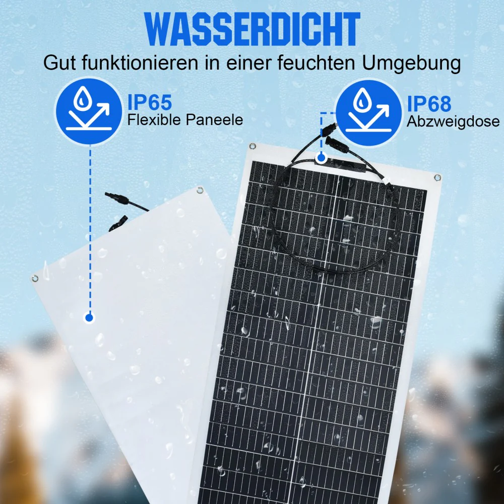 100Wp 12V Flexibles Solarmodul Monokristallin - Image 4