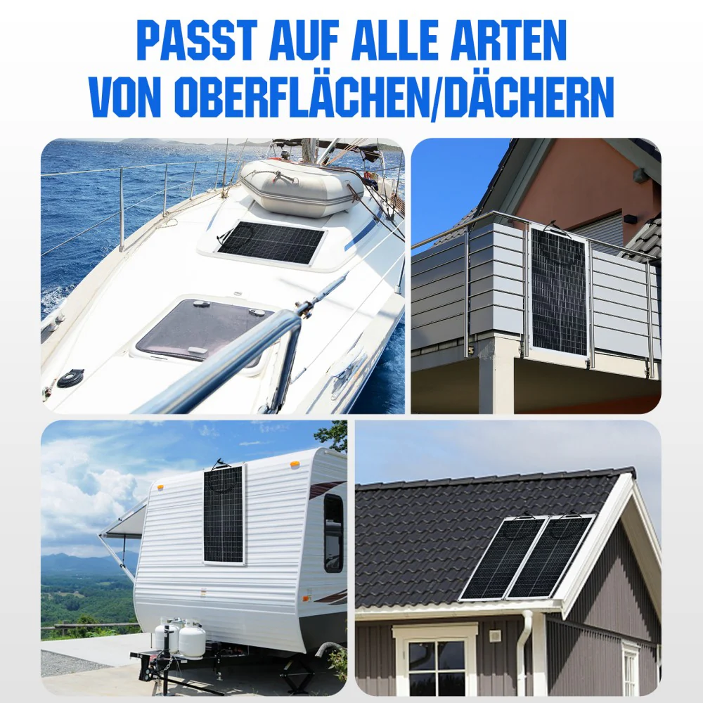 100Wp 12V Flexibles Solarmodul Monokristallin - Image 7