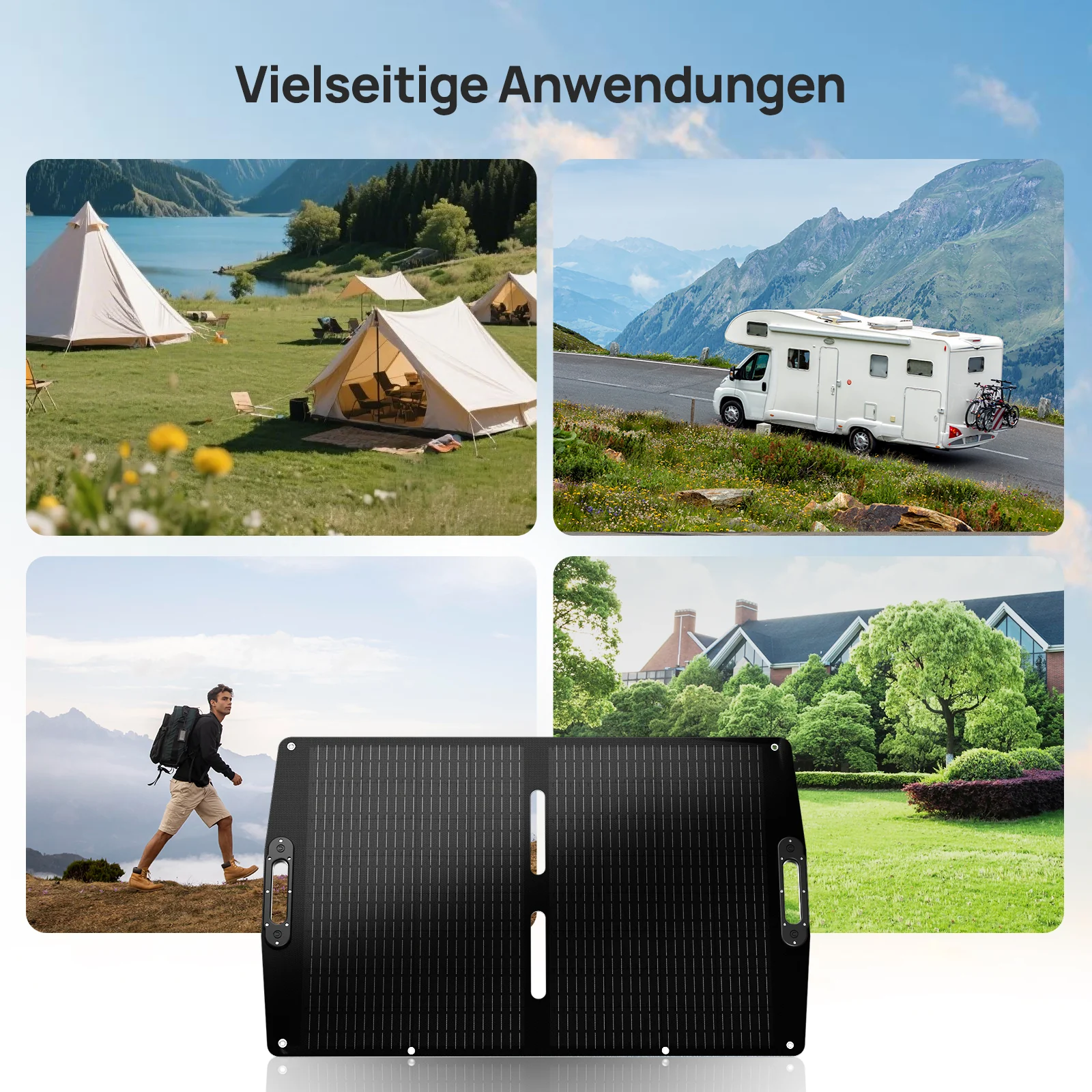 ECO-WORTHY 100Wp 12V Faltbares Solarpanel Pro für Camping - Image 10