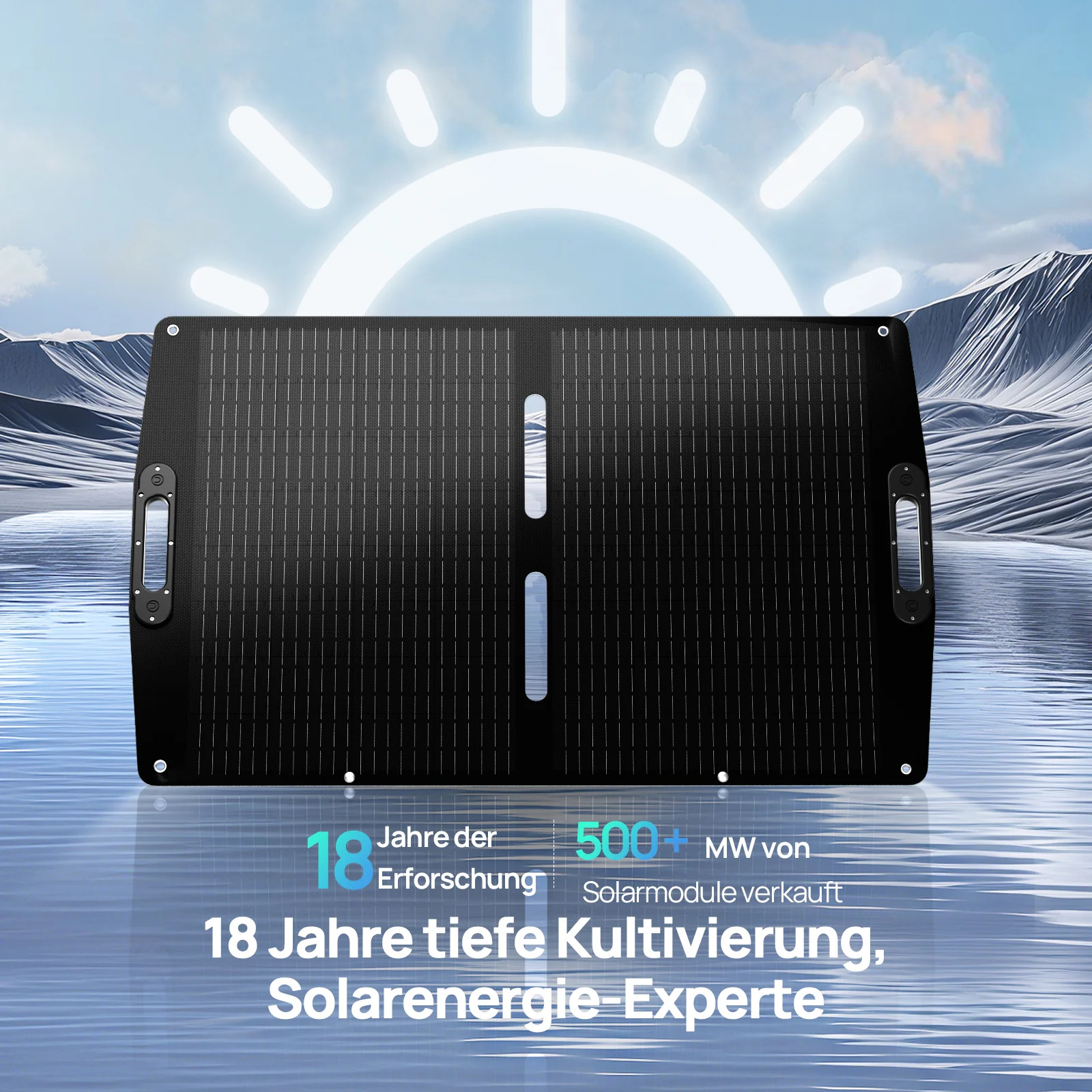 ECO-WORTHY 100Wp 12V Faltbares Solarpanel Pro für Camping - Image 9
