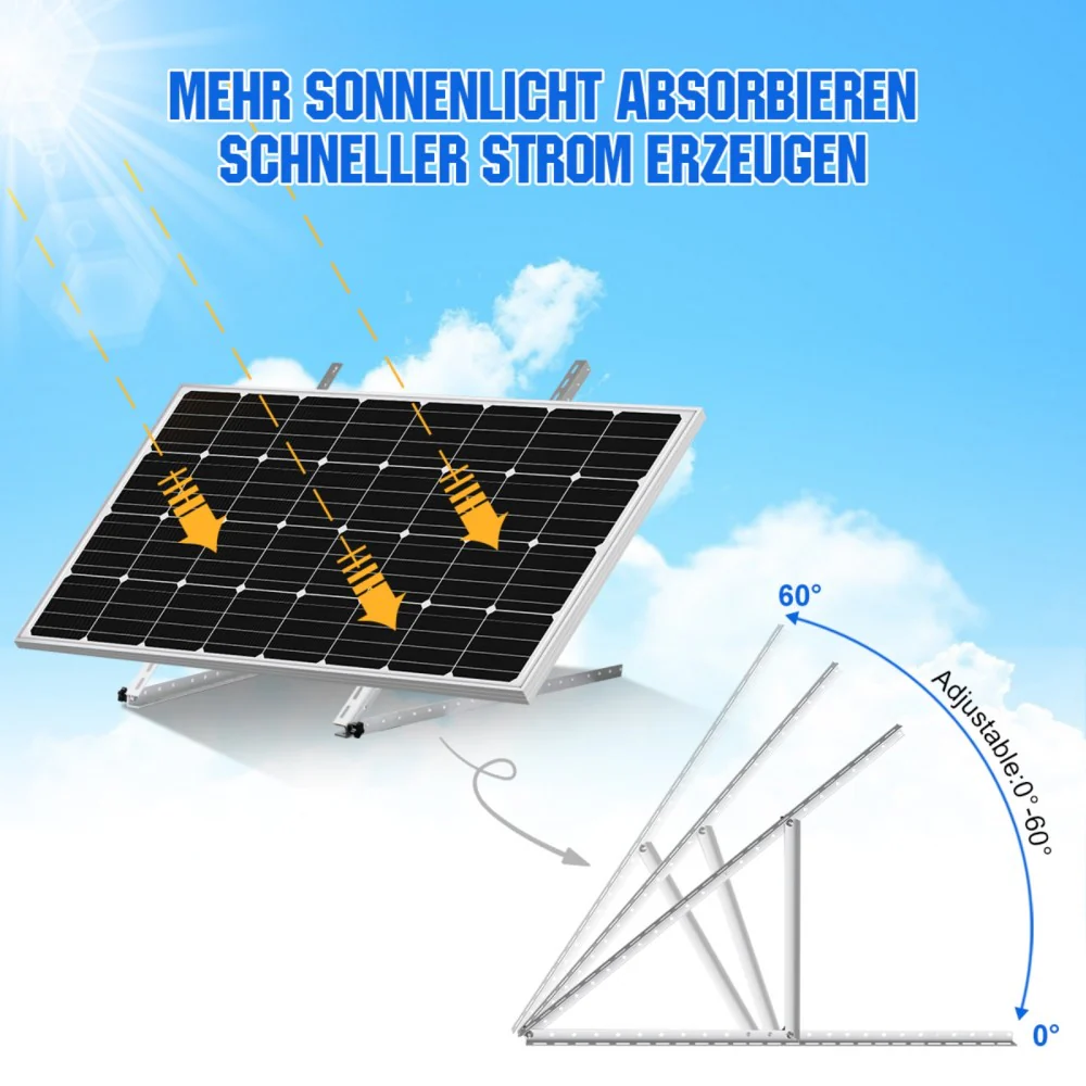 114cm Solarpanel-Neigungshalterungen mit einstellbarem Winkel - Image 4