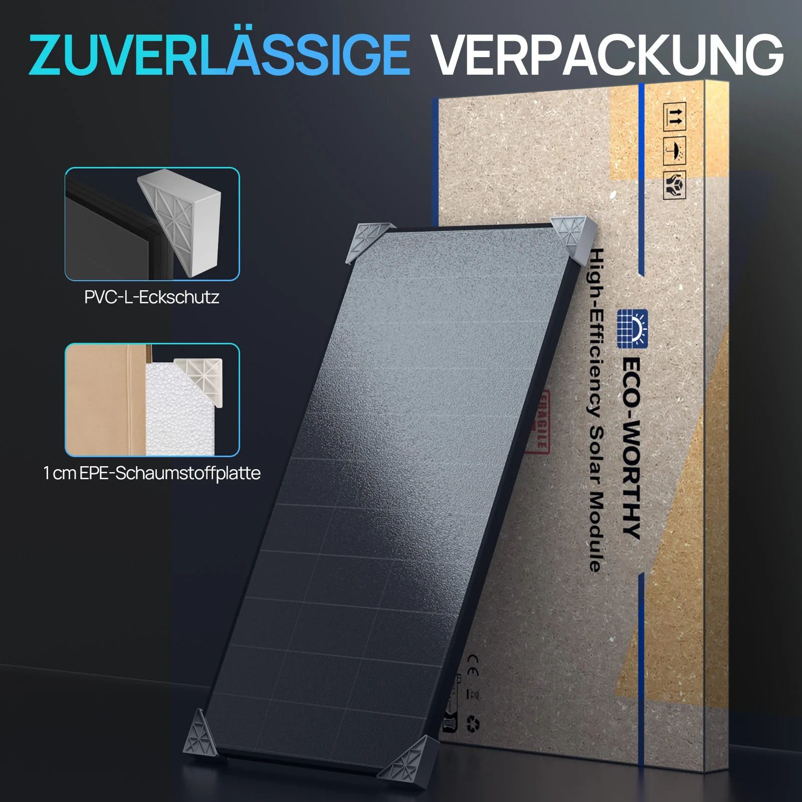 ECO-WORTHY 120W 12V Vollschwarzes BC Solarmodul | Hohem Wirkungsgrad von 25 % - Image 10