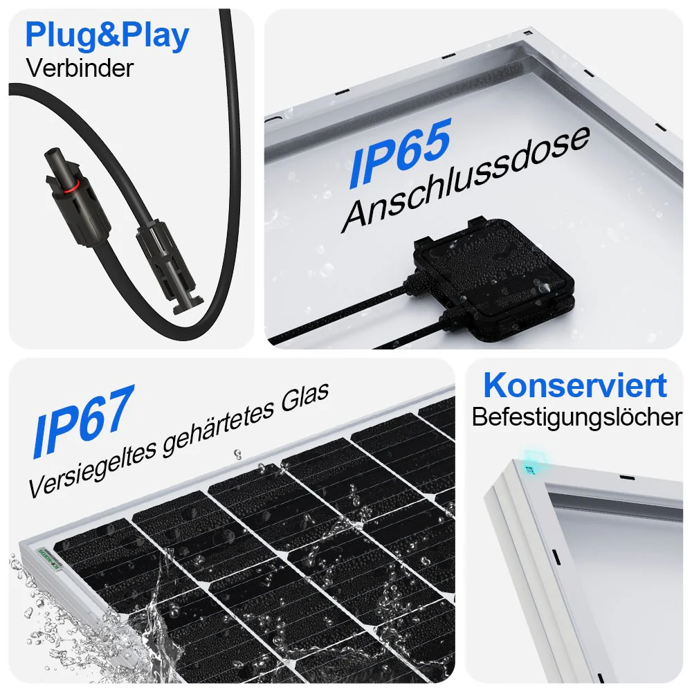 120Wp 12V Solarmodul Monokristallin — Generalüberholt & Originalverpackt - Image 5