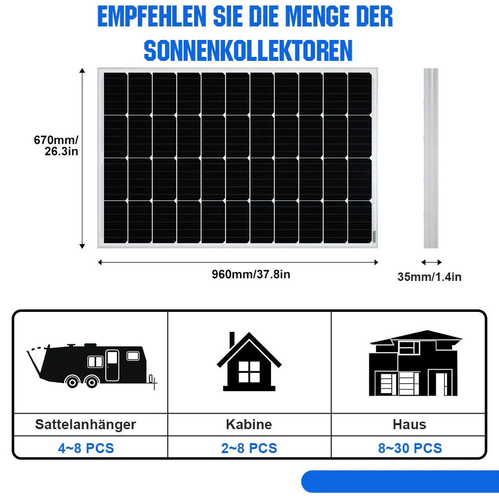 120Wp 12V Solarmodul Monokristallin — Generalüberholt & Originalverpackt - Image 7