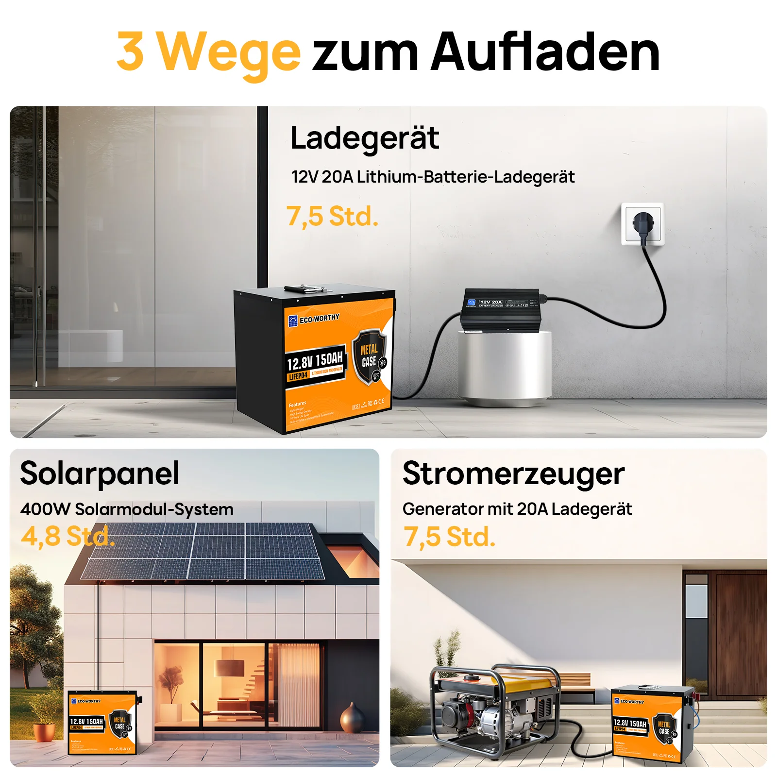 Eco-Worthy 12V 150Ah LiFePO4 Lithium Batterie—Bluetooth und Untertemperaturschutz - Image 8