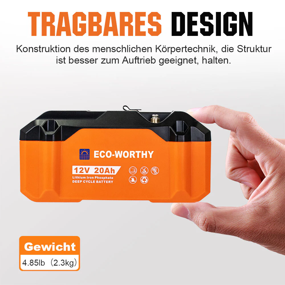 12V 20Ah tragbarer LiFePO4 Lithium Batterie - Image 6