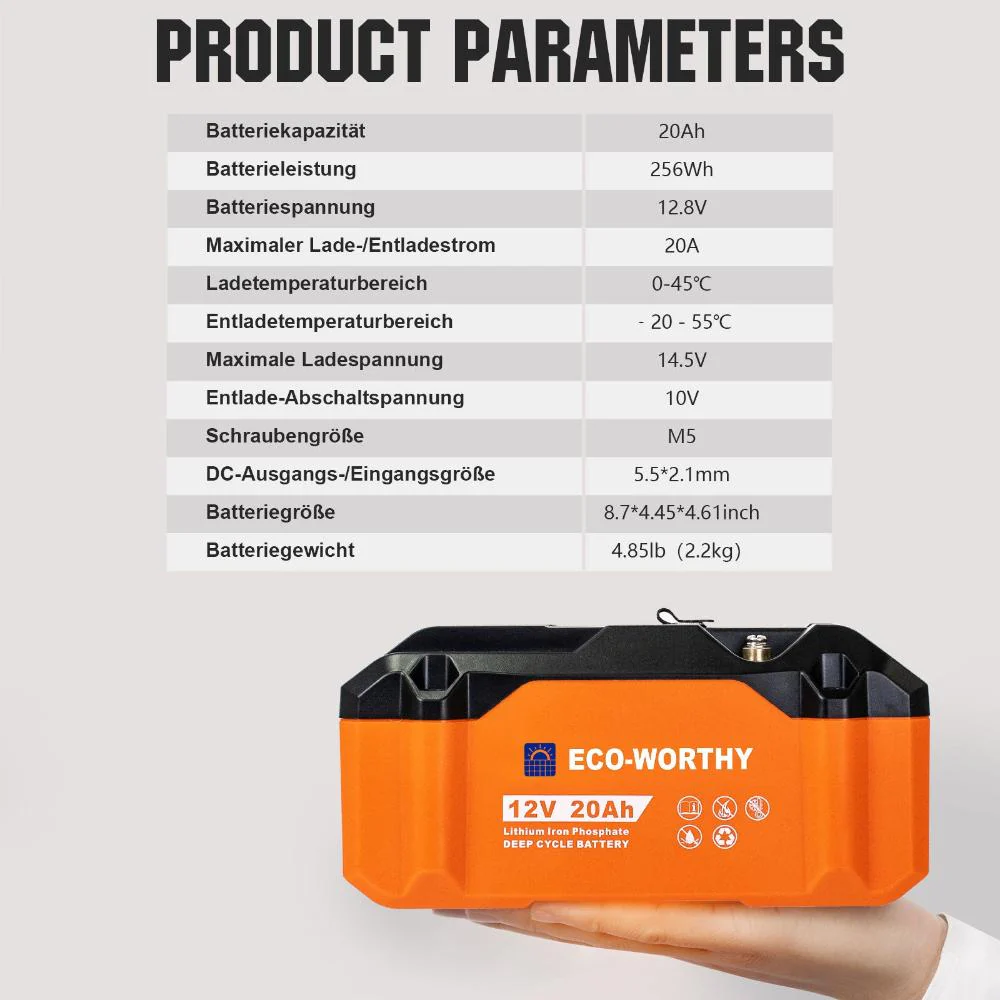 12V 20Ah tragbarer LiFePO4 Lithium Batterie - Image 7