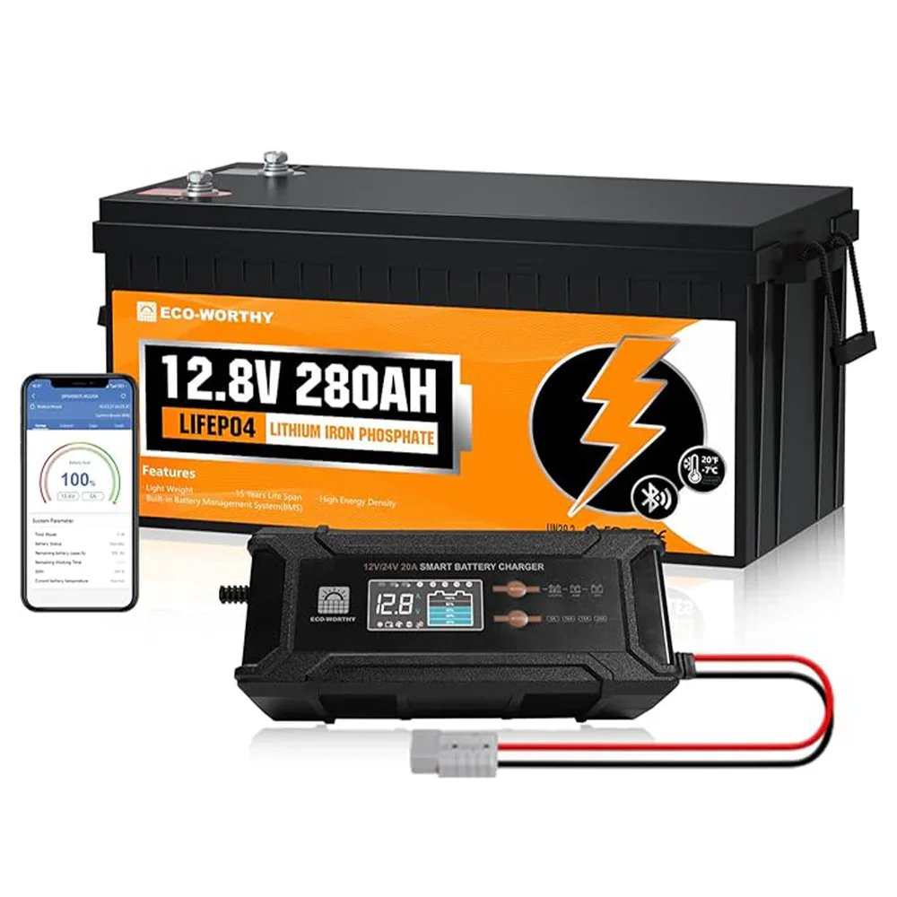 Eco-Worthy 12V 280Ah LiFePO4 Lithium Batterie mit Bluetooth und Untertemperaturschutz - Image 10