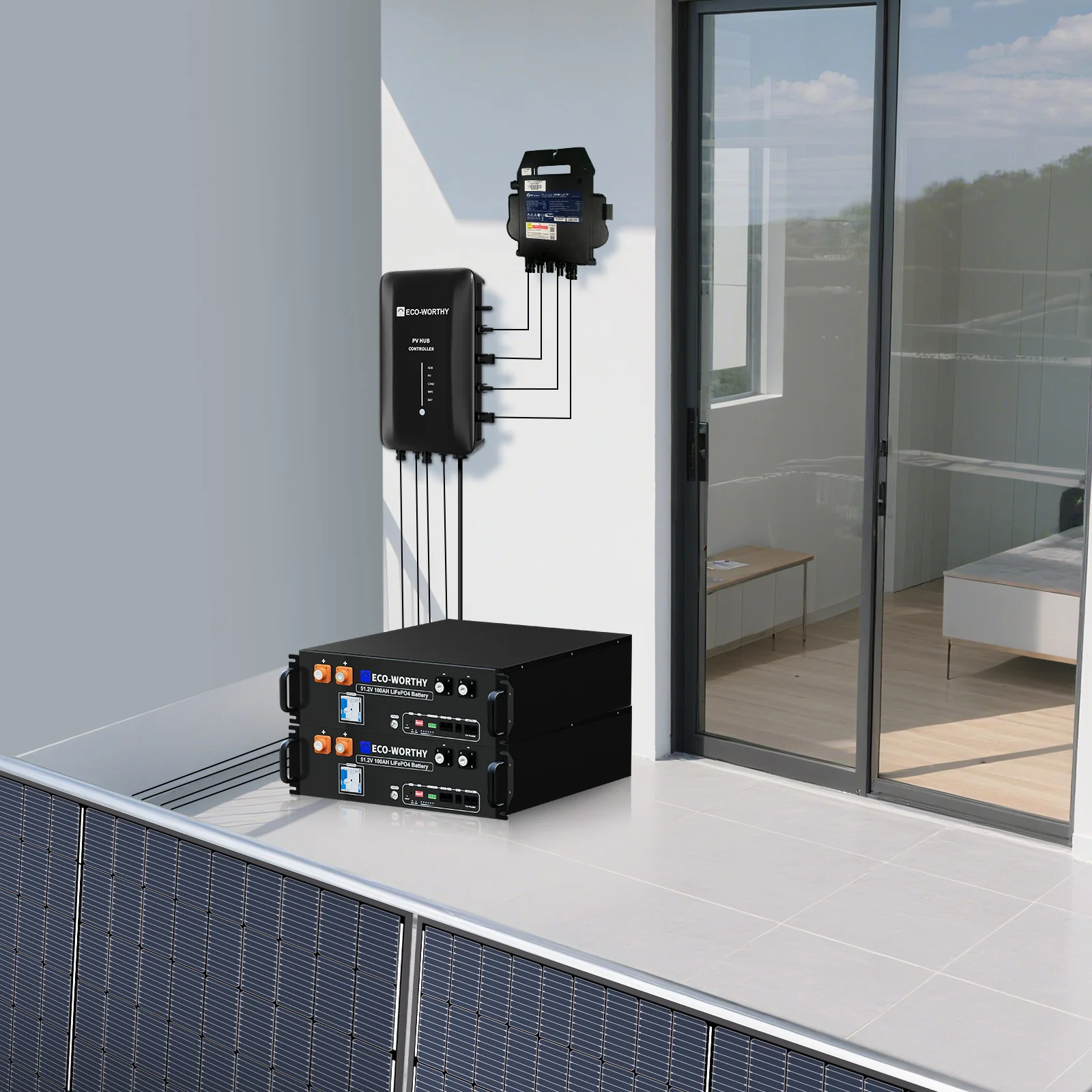 1720W Balkonkraftwerk mit 48V 100Ah LiFePO4 Batterie und Hub 800W Stromspeicher - Image 10
