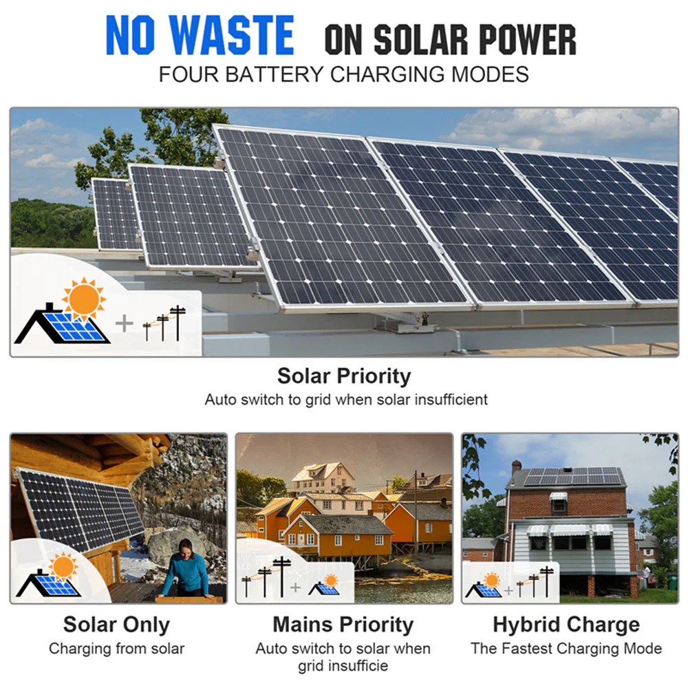 3000W 24V All-In-One Kombigeräte Solar Wechselrichter und Laderegler 60A - Image 5