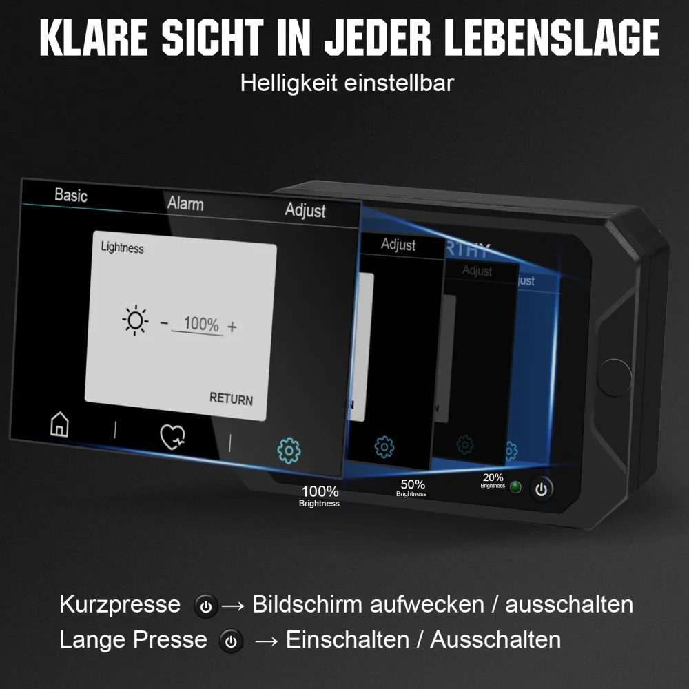 300A 3,5" berührbares Display Battery Monitor mit Hall-Sensor für AGM und Lithium Batterien (LiFePO4) - Image 9