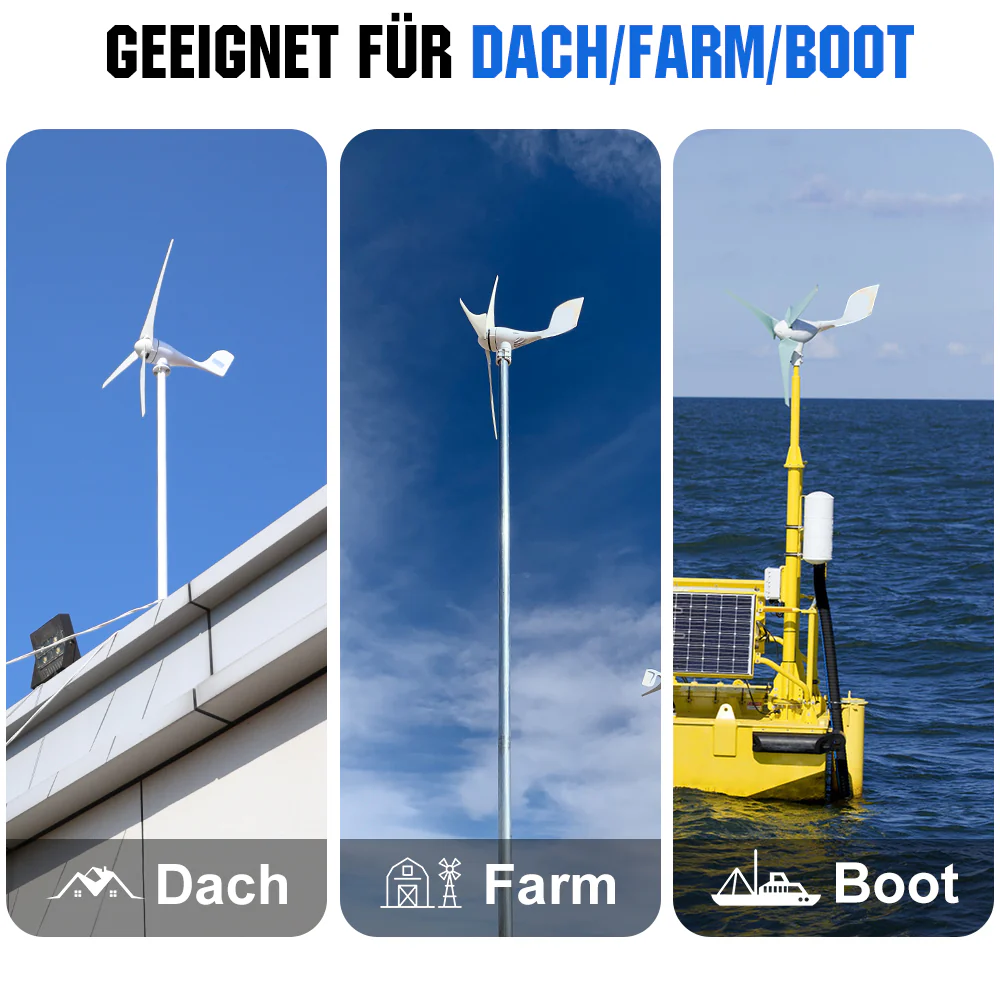Windkraftanlage Generator 400Wp 12V/24V mit 40A Hybrid Controller - Image 8