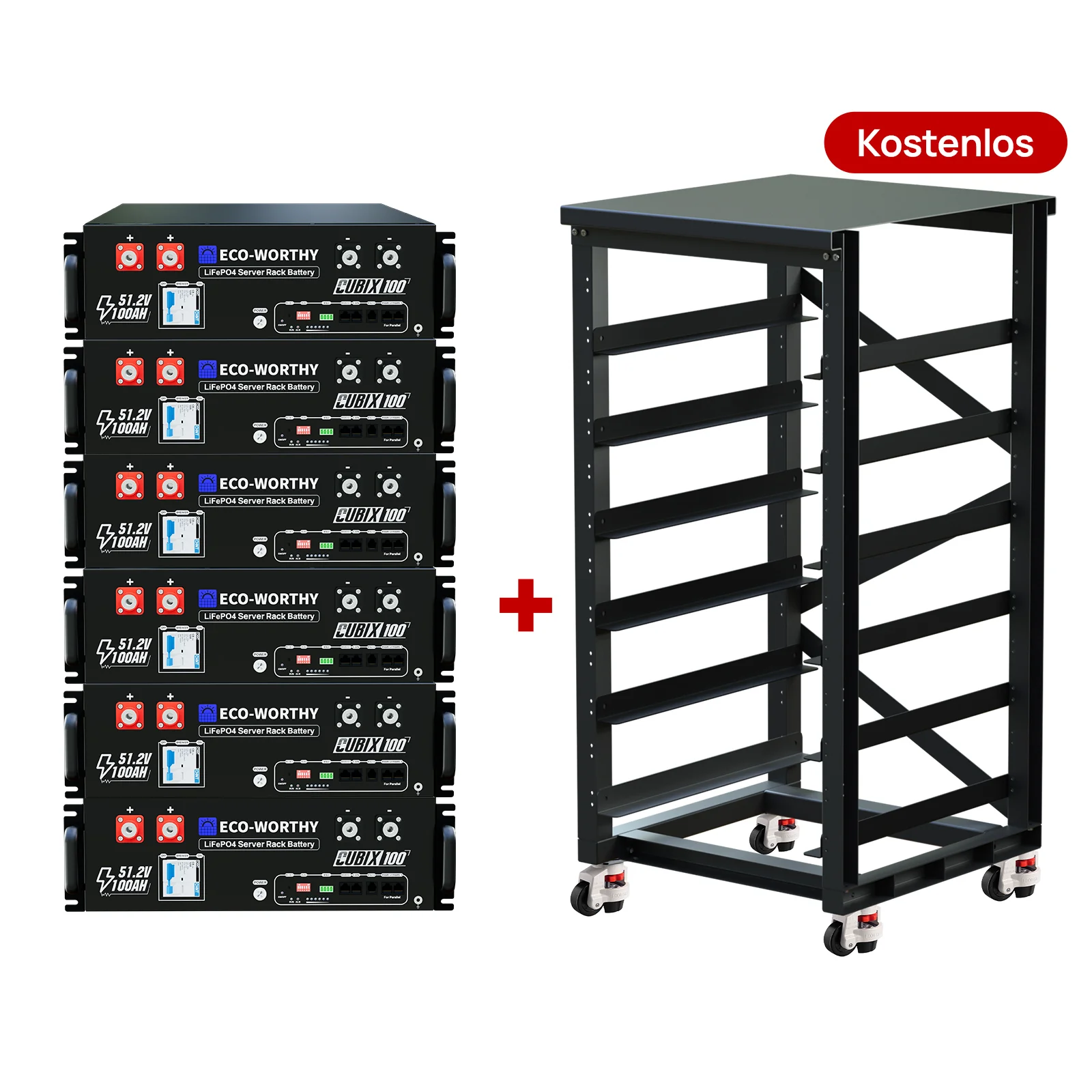 Eco-Worthy 48V 100Ah Server Rack Batterie—Bluetooth und WLAN—IEC 61000—10 Jahre Garantie - Image 12