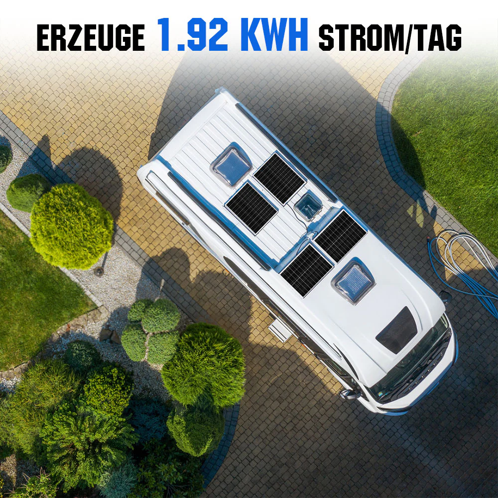 480Wp 12V (4x120Wp) Komplettset MPPT Solaranlage mit 1,2kWh Lithium Speicher+1,1kW Wechselrichter - Image 3
