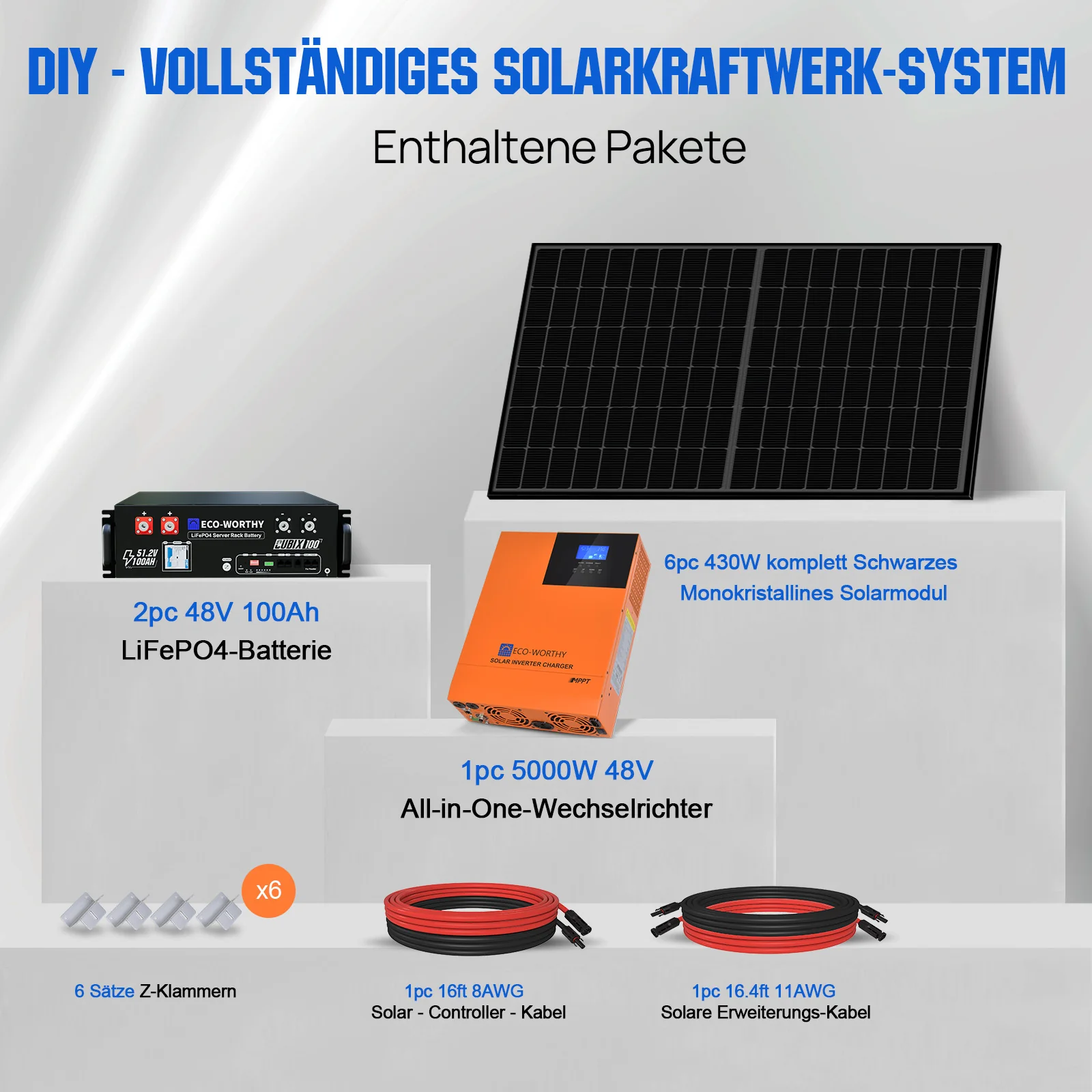 48V 2580W (6 x 430W) Komplettes MPPT-Off-Grid-Solarkit - Image 8