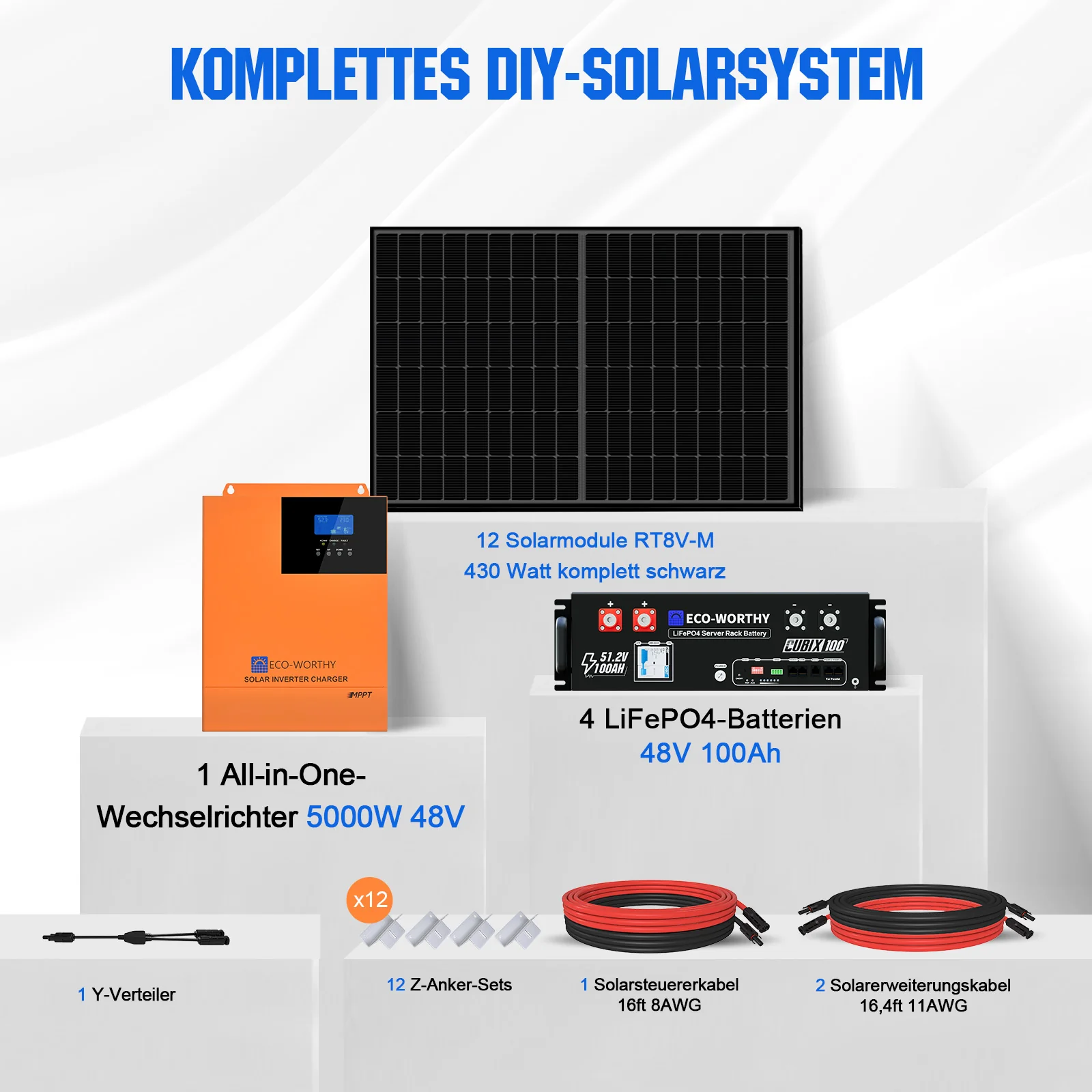 48V 5160W (12 x 430W) Komplettes MPPT-Off-Grid-Solarkit - Image 10