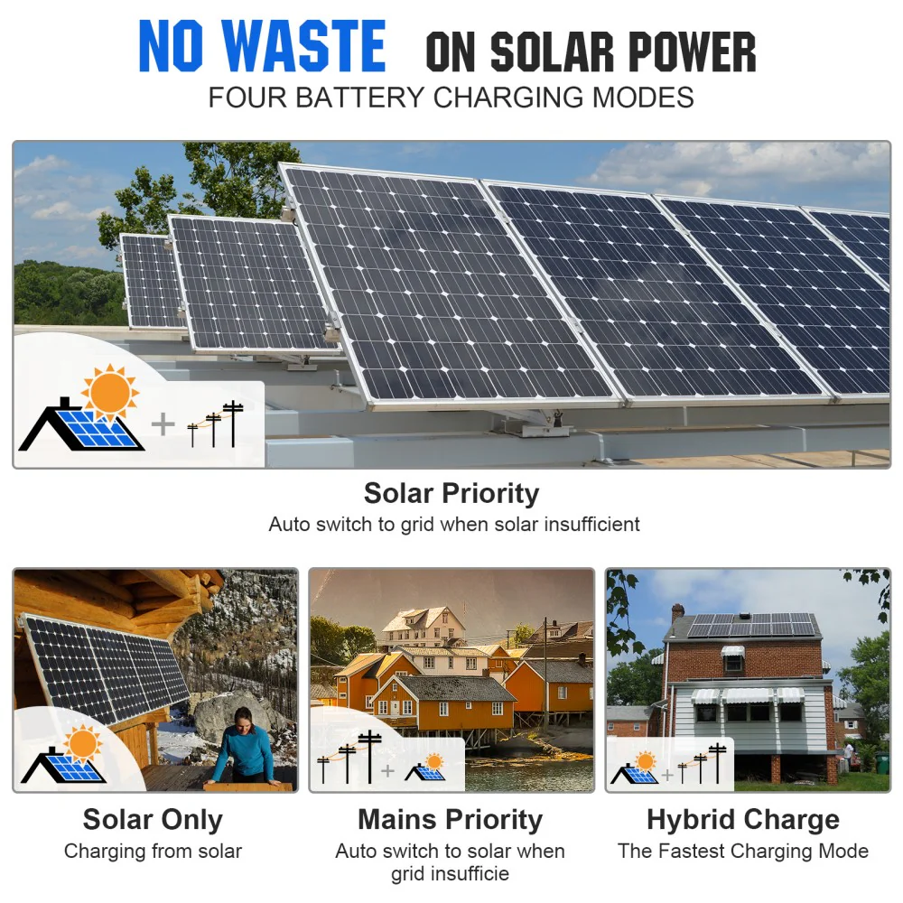 Eco-Worthy 48V 5000W All-In-One Kombigeräte Solar Wechselrichter und Laderegler 80A - Image 5