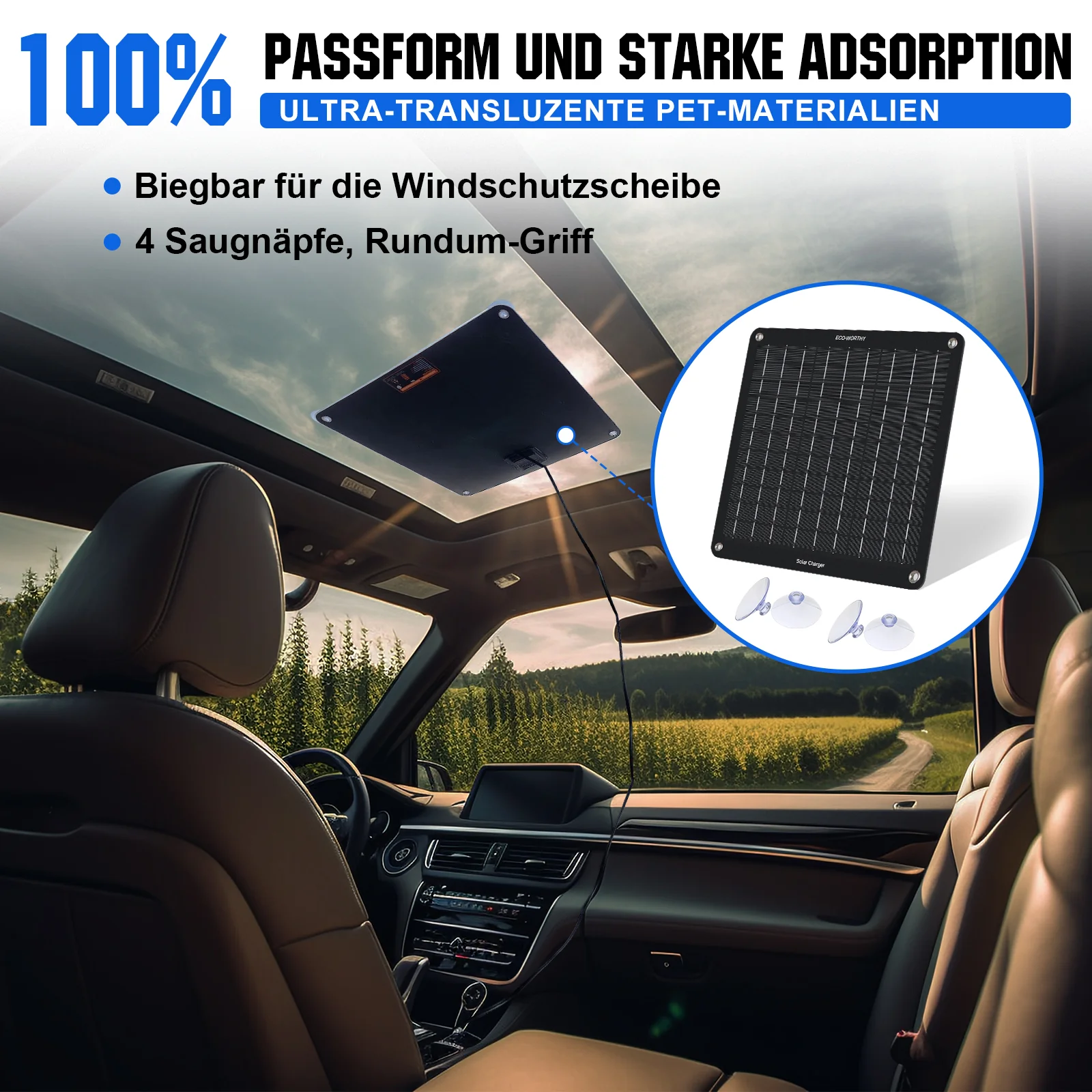 5Wp 10Wp Tragbares Solar-Erhaltungsladegerät für 12V-Batterien in Auto & Boot - Image 9