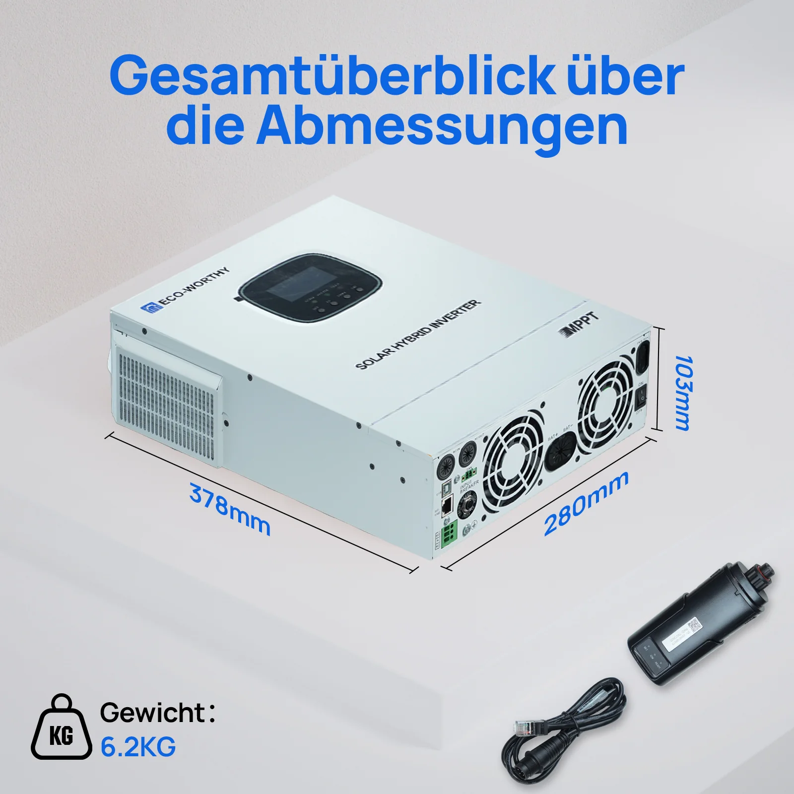 Eco-Worthy 48V 100Ah Wand-Innenbatterie mit 48V 3000W All-in-One-Wechselrichter – Backup-Kit für Zuhause - Image 9