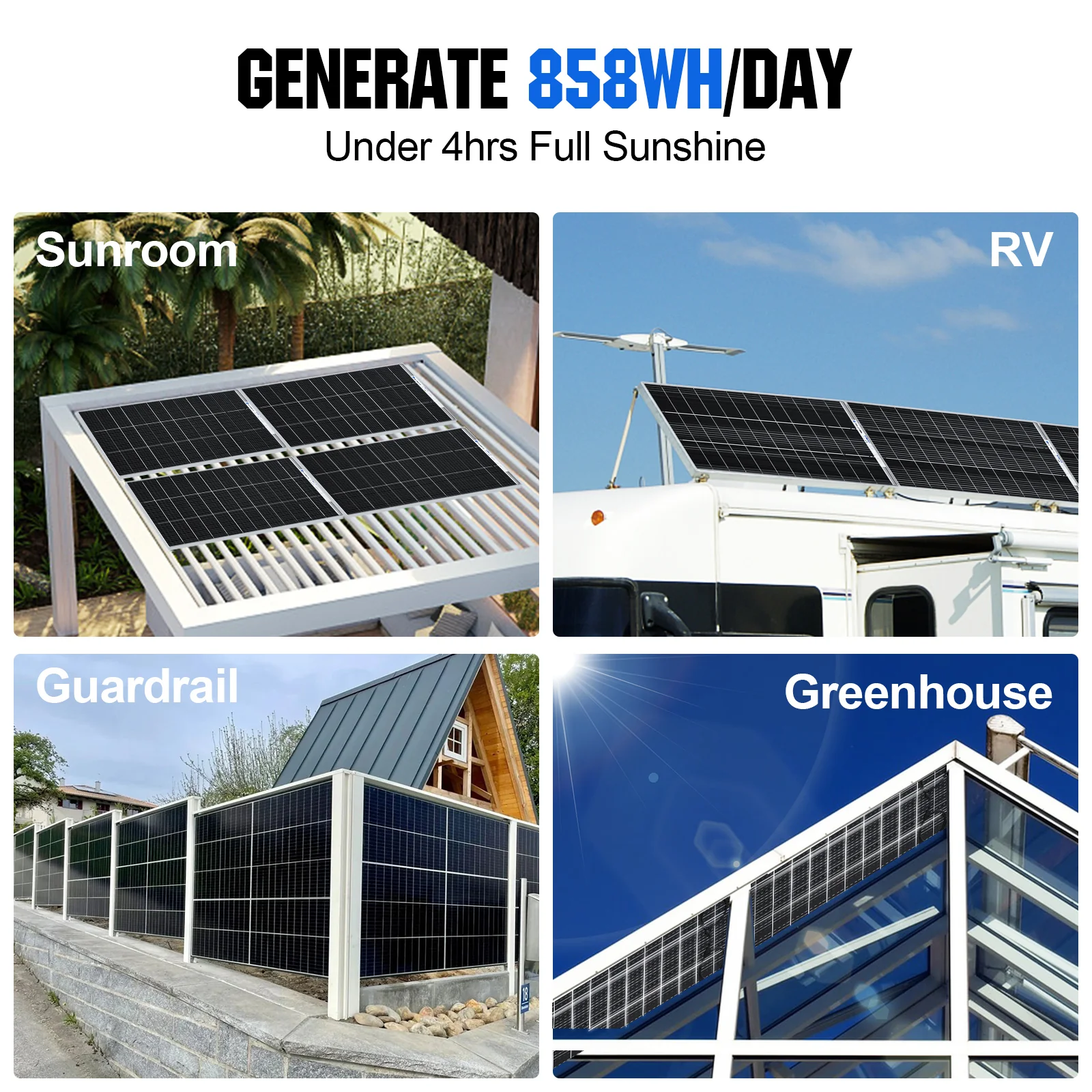 Eco-Worthy 195Wp 12V Bifaziale Solarmodul Monokristallin - Image 8