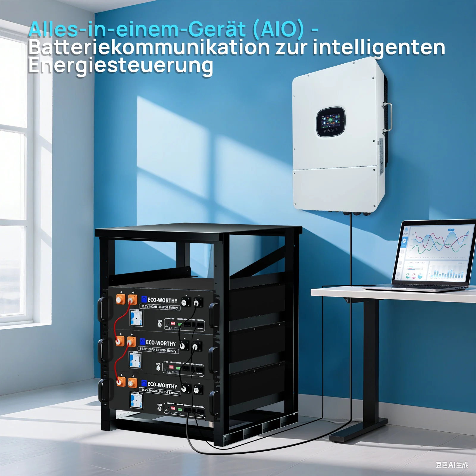 Eco-Worthy 48V 12kW All-In-One All-in-One-Wechselrichter dreiphasig Niederspannung SR - Image 3