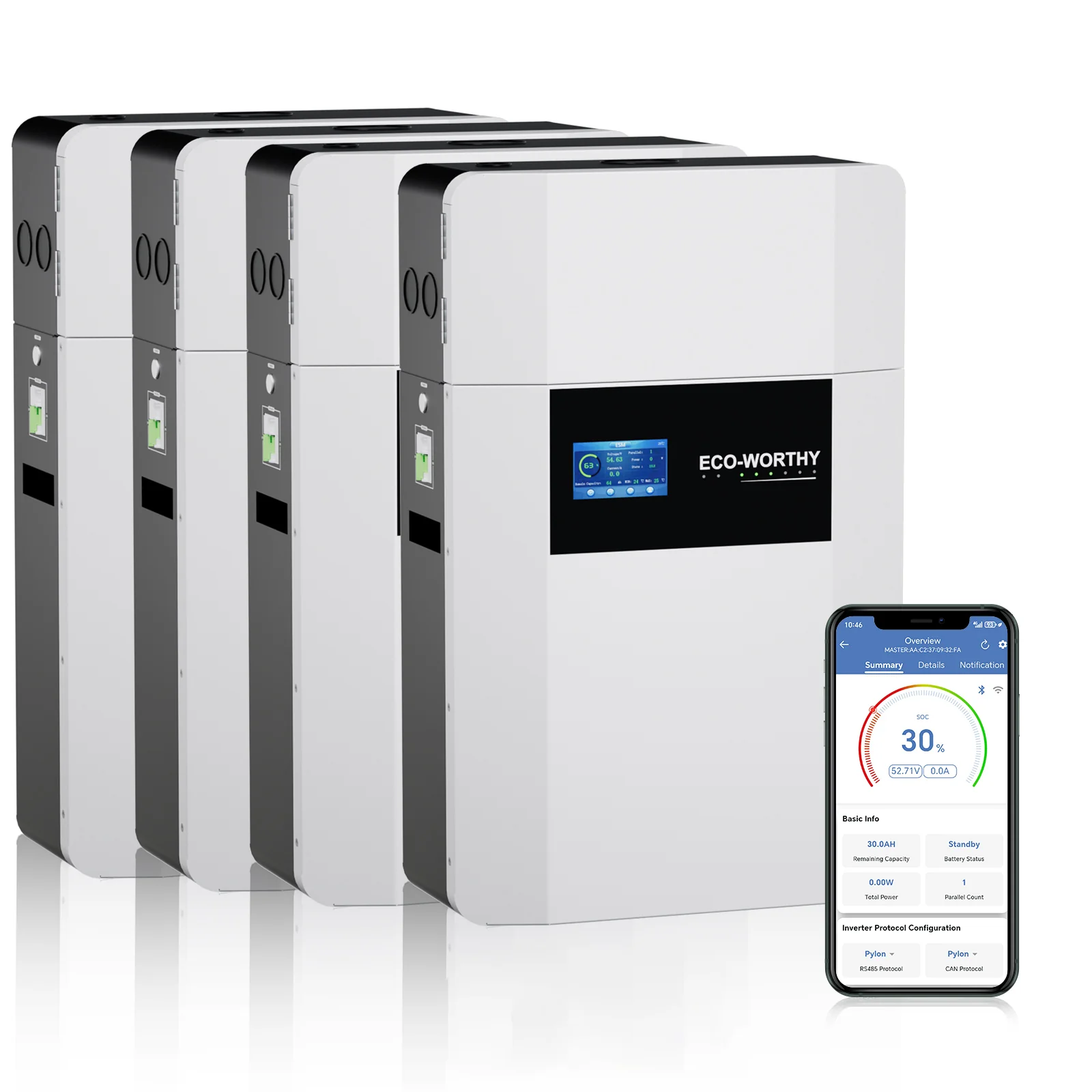 Eco-Worthy  48V 100Ah Wand-Innenbatterie mit Anschlussdose—IEC 62619—Für niedrige Temperaturen geeignet—10 Jahre Garantie - Image 11