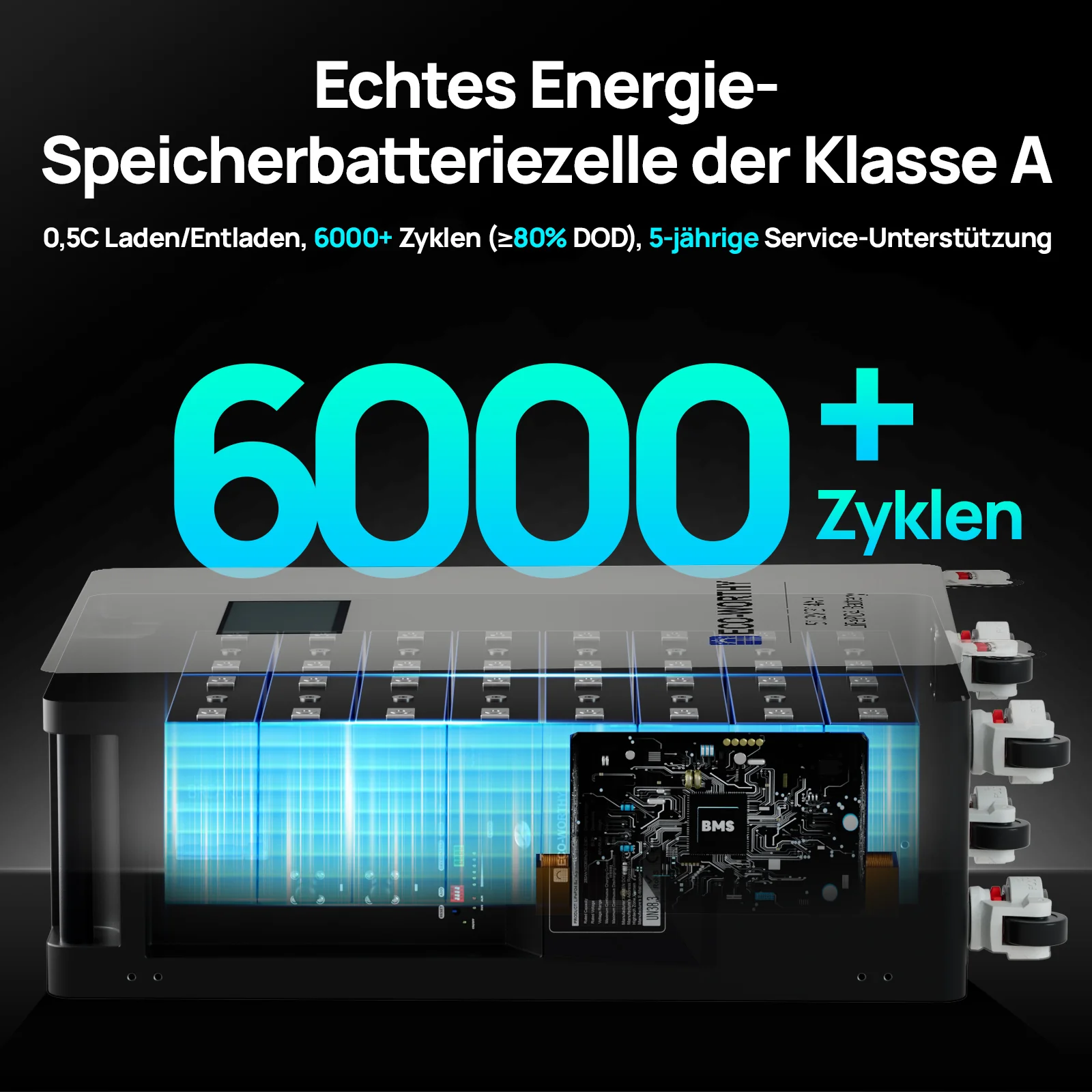ECO-WORTHY 48V (51,2V) 314Ah LiFePO4-Batterie und 5000W 48V All-In-One Kombigeräte Solar Wechselrichter - Image 4