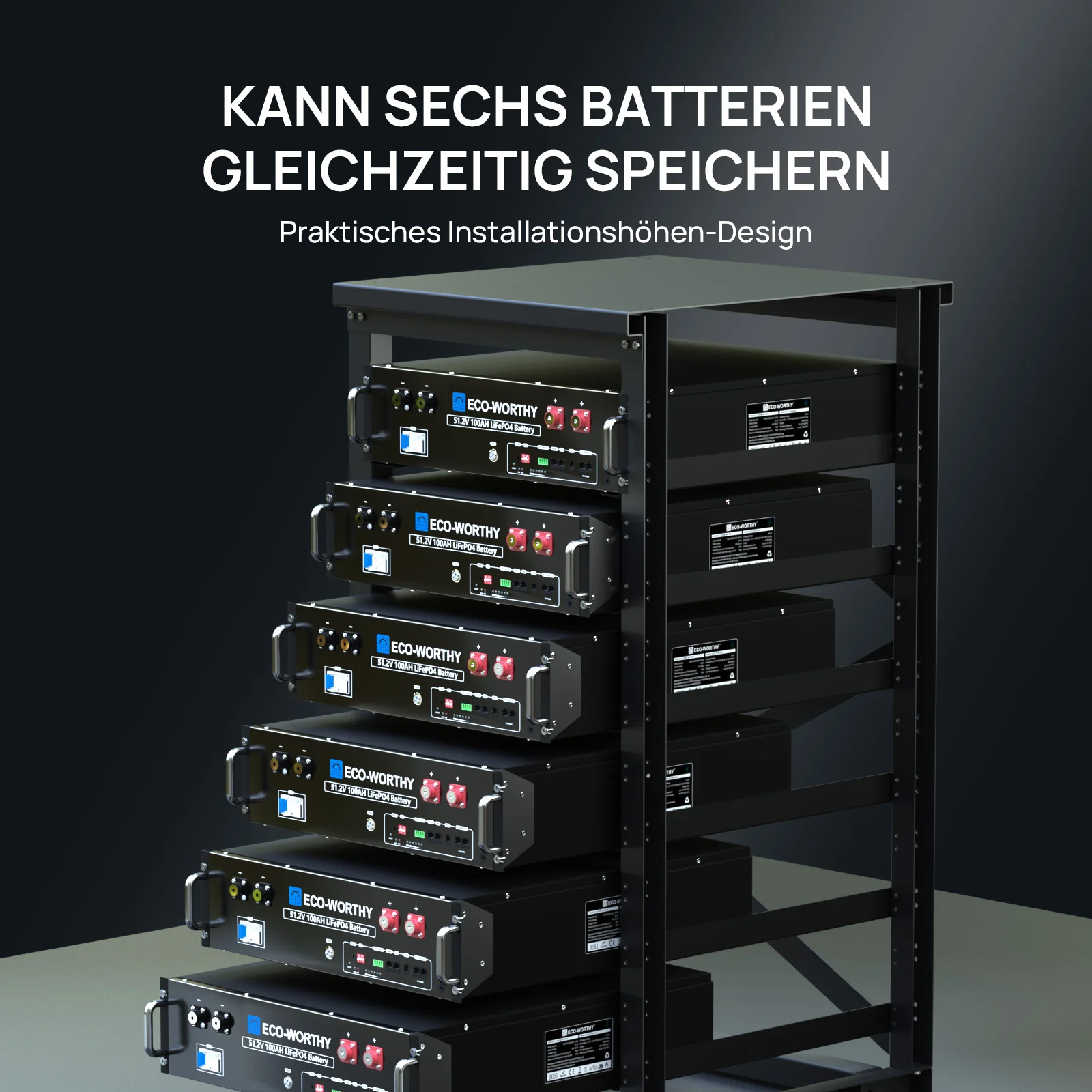 ECO-WORTHY 6-lagiges 19-Zoll-Server-Farm-Rack - Image 7