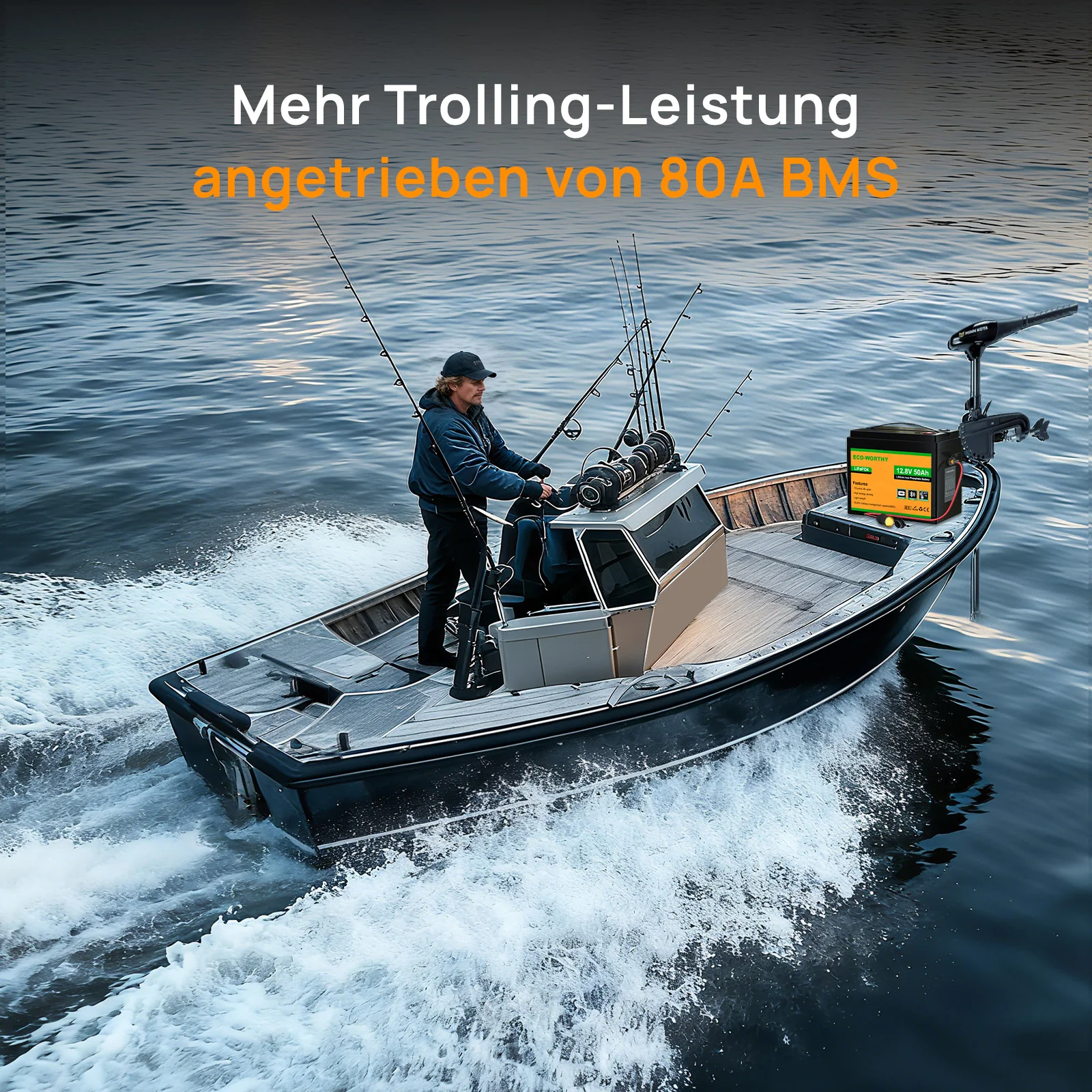 Eco-Worthy  12V 50Ah LiFePO4 XT60 Lithium Batterie mit Bluetooth und Untertemperaturschutz - Image 4