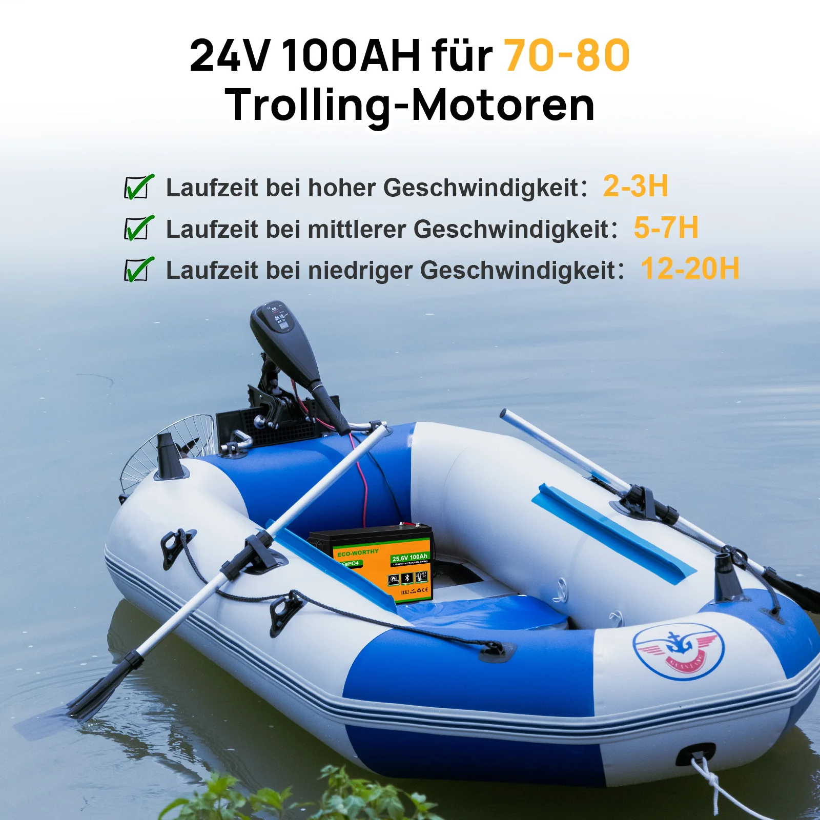 Eco-Worthy 24V 100Ah LiFePO4 Lithium Batterie—Bluetooth und Untertemperaturschutz - Image 7