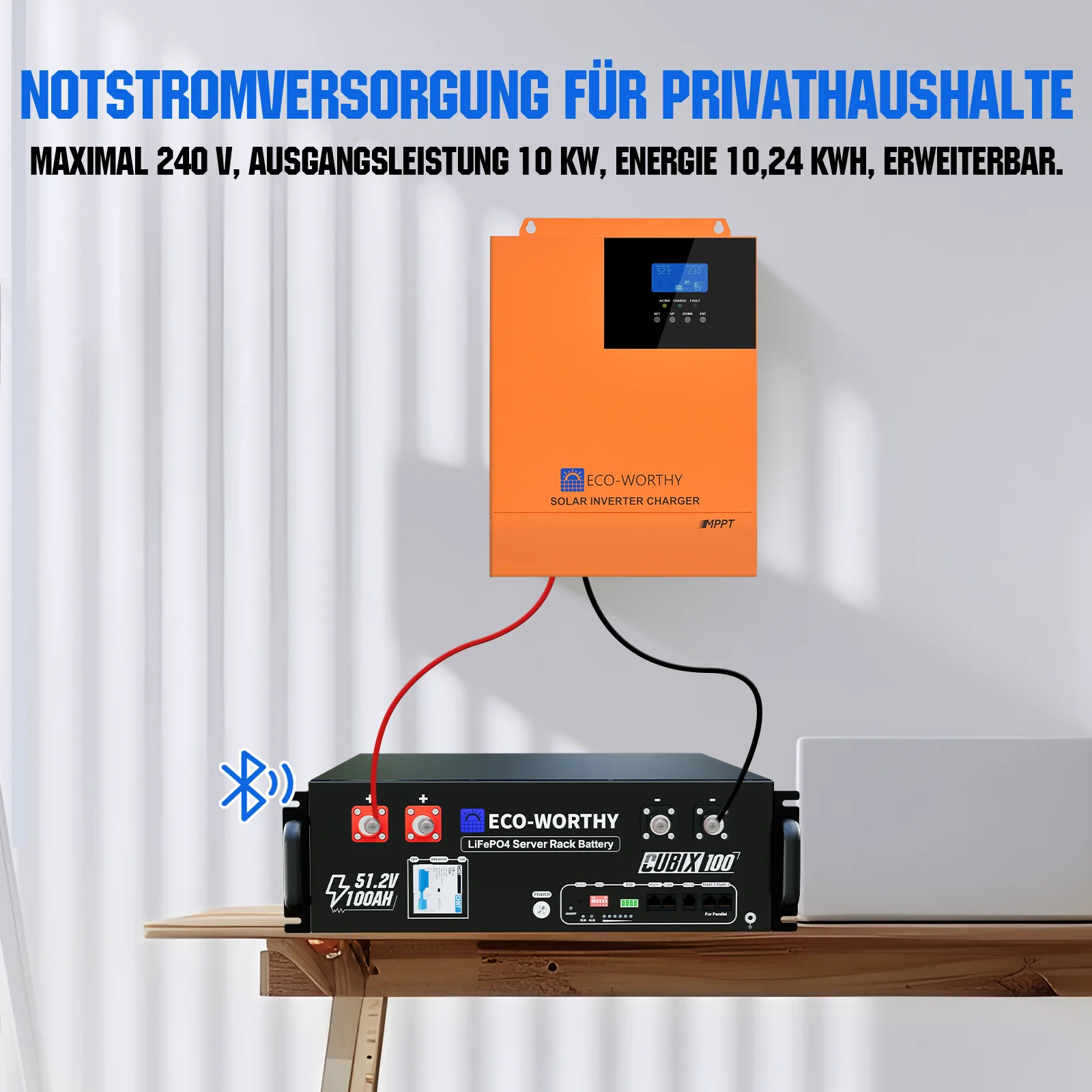 Eco-Worthy Home Backup Solarstrom Bündel—48V 100AH Lithium Batterie und 48V 5000W All-in-One-Wechselrichter - Image 6