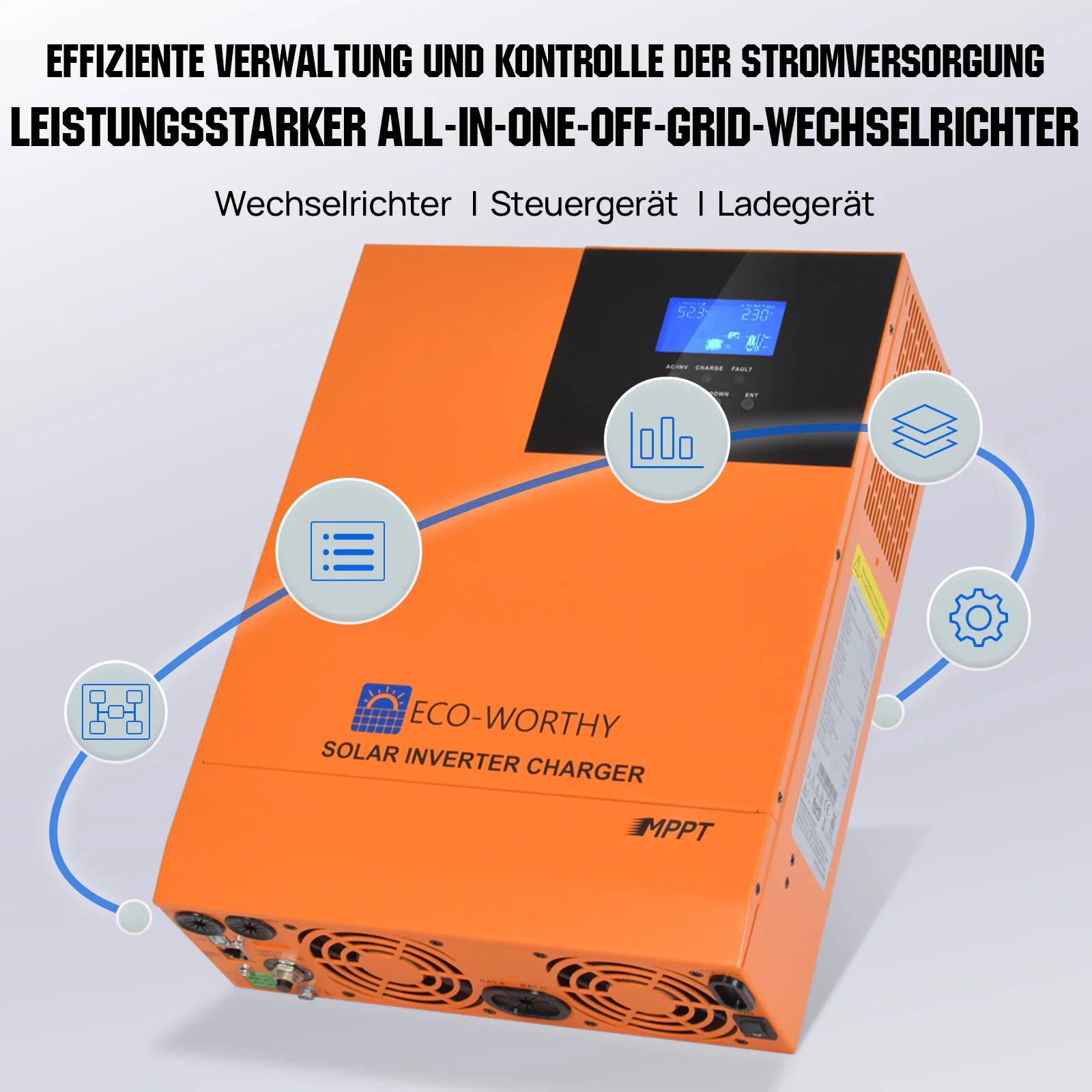 Eco-Worthy Home Backup Solarstrom Bündel—48V 100AH Lithium Batterie und 48V 5000W All-in-One-Wechselrichter - Image 7