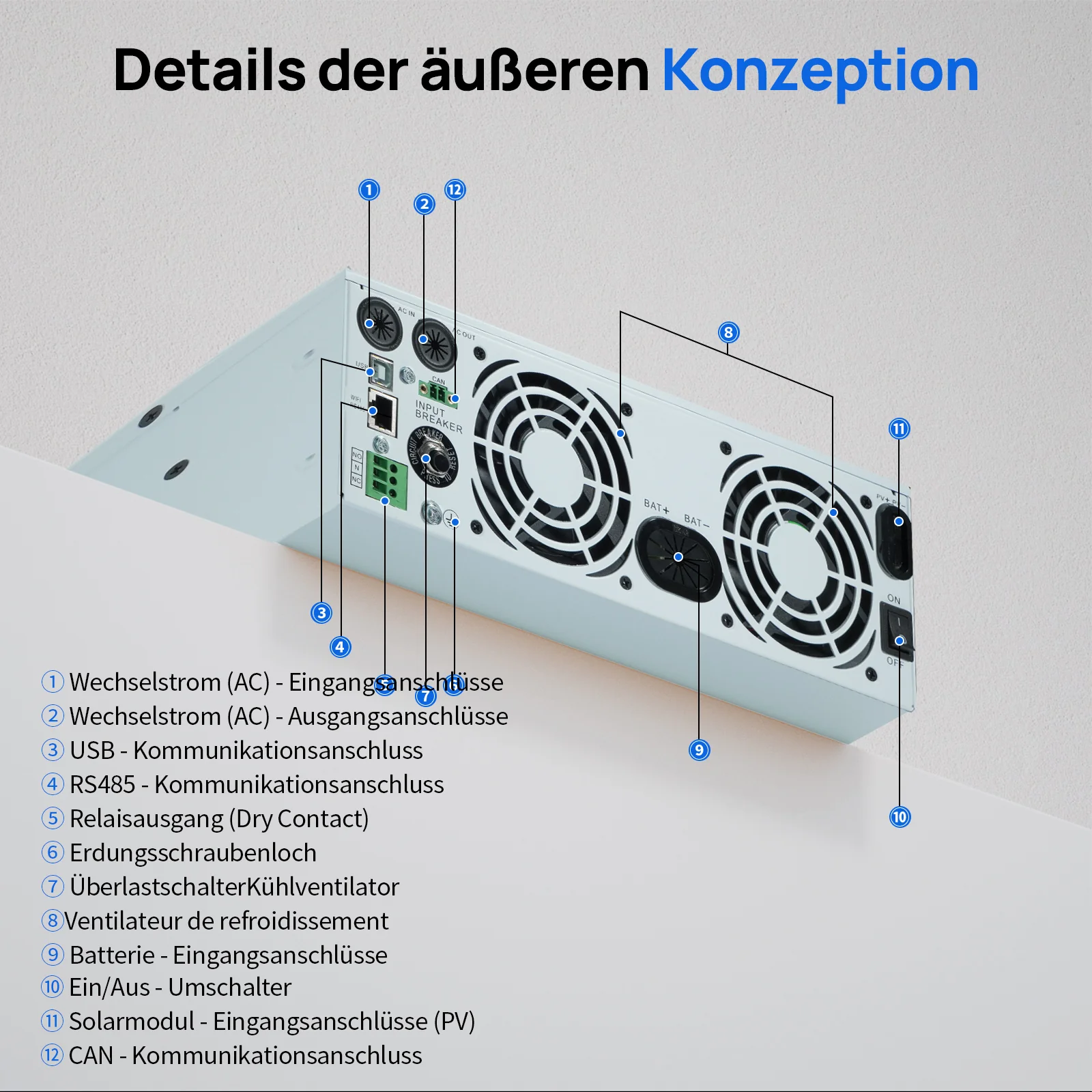 Eco-Worthy Home Backup Solarstrom Bündel—48V 100AH Lithium Batterie und 48V 3000W All-in-One-Wechselrichter - Image 5