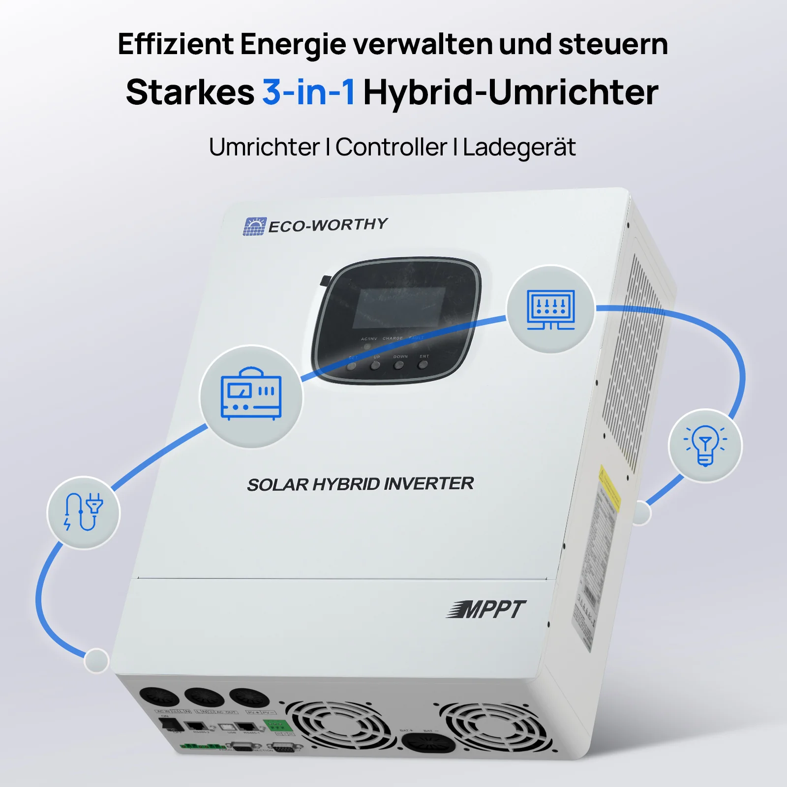 Eco-Worthy Home Backup Solarstrom Bündel—48V 100AH Lithium Batterie und 48V 3000W All-in-One-Wechselrichter - Image 6