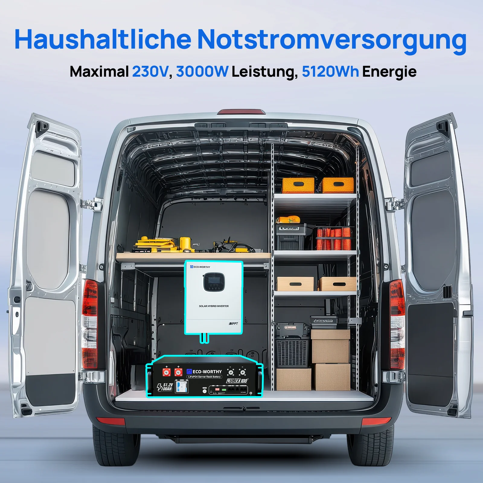 Eco-Worthy Home Backup Solarstrom Bündel—48V 100AH Lithium Batterie und 48V 3000W All-in-One-Wechselrichter - Image 8