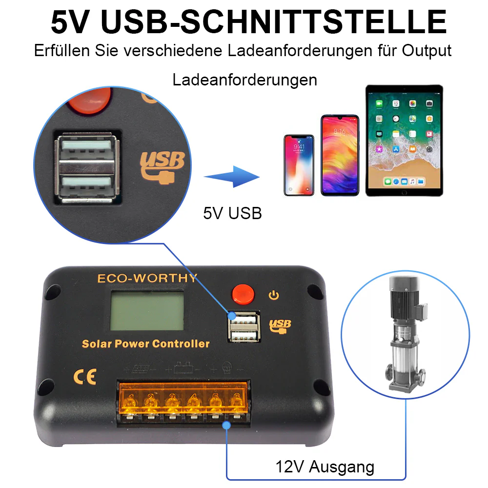 PWM Solarladeregler 30A 12V/24V - Image 3