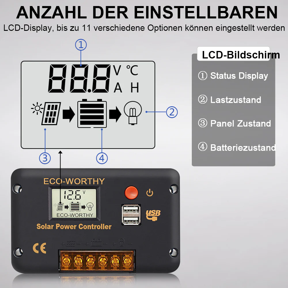 PWM Solarladeregler 30A 12V/24V - Image 5