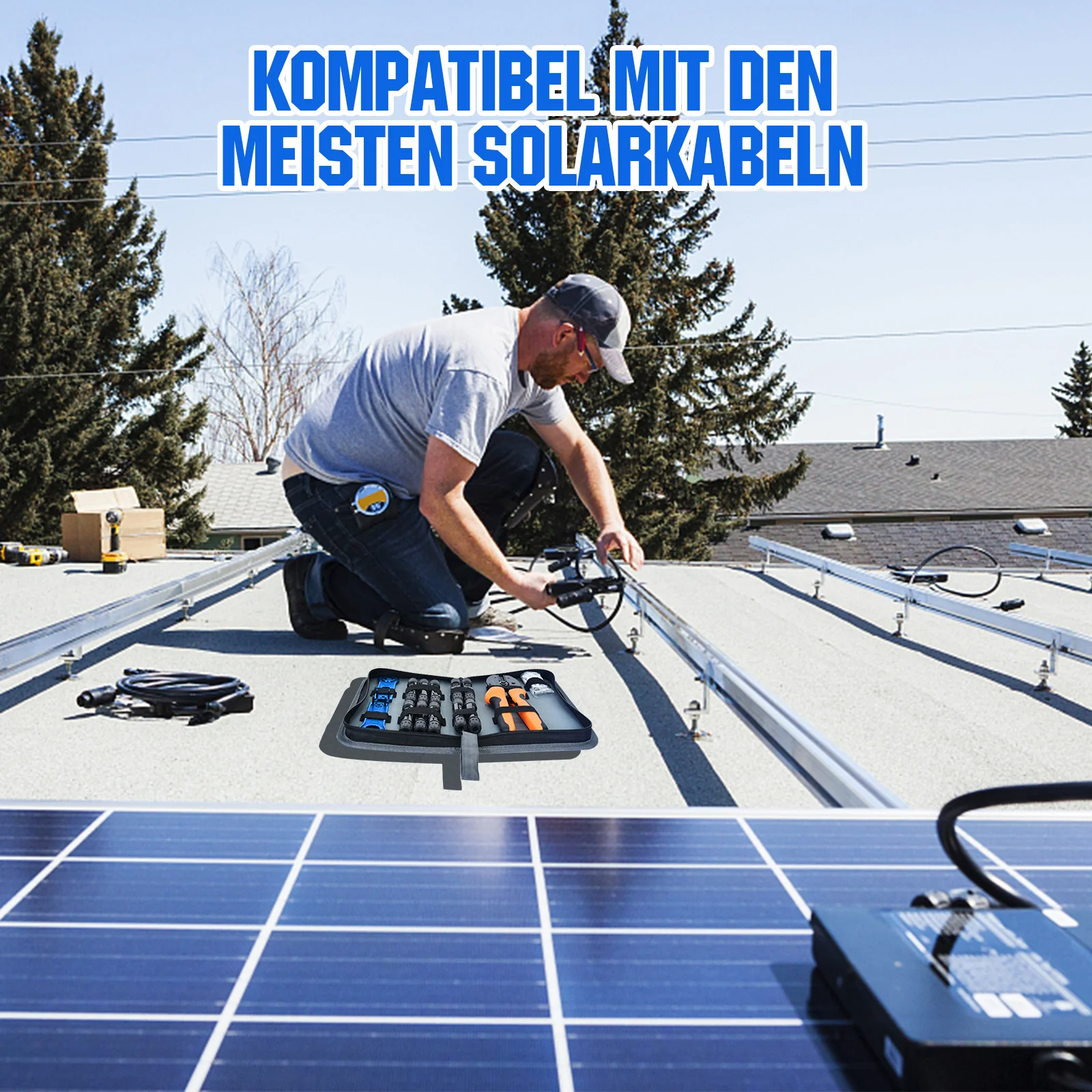 Solar Crimpzangen Set für 2,5/4,0/6,0mm² Solarkabel, 10 Paar Solarstecker + 2 x Solarschlüssel, Set für Solarinstallation, Photovoltaik - Image 6