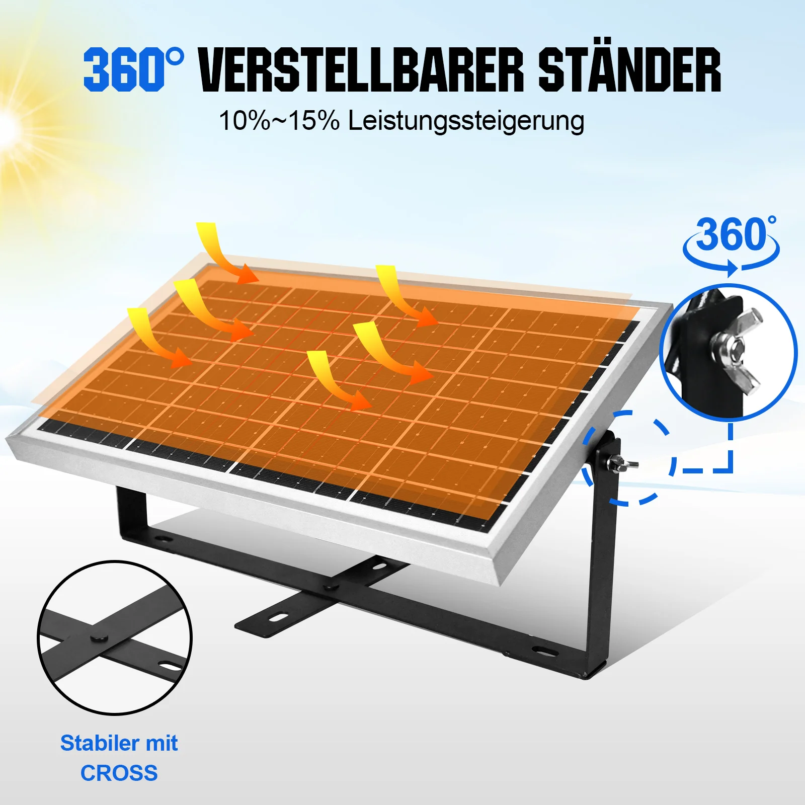 Verbesserte 10W 12V monokristallines Solarmodul Ladegerät Kit mit Erhaltungsladung - Image 4