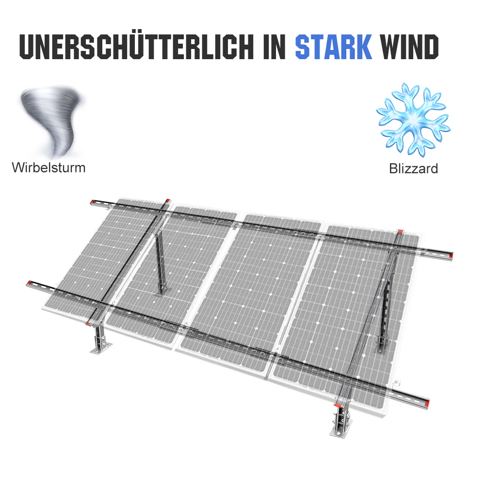 Verstellbare mehrteilige Solarmodul Montagehalterungen für 1-4 Stück Solarmodule - Image 4