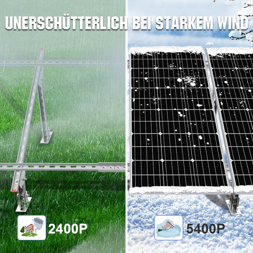 Verstellbare mehrteilige Solarmodul Montagehalterungen für 1-4 Stück Solarmodule - Image 9