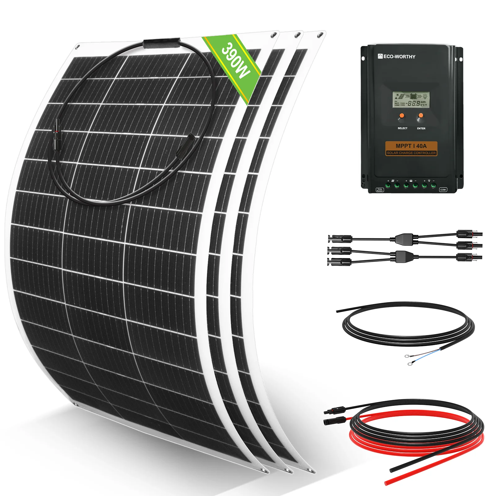Wohnmobile 130Wp 260Wp 390Wp 520Wp 12V Basispaket Solaranlage mit 130Wp Semi-Flexibles Solarmodul - Image 10