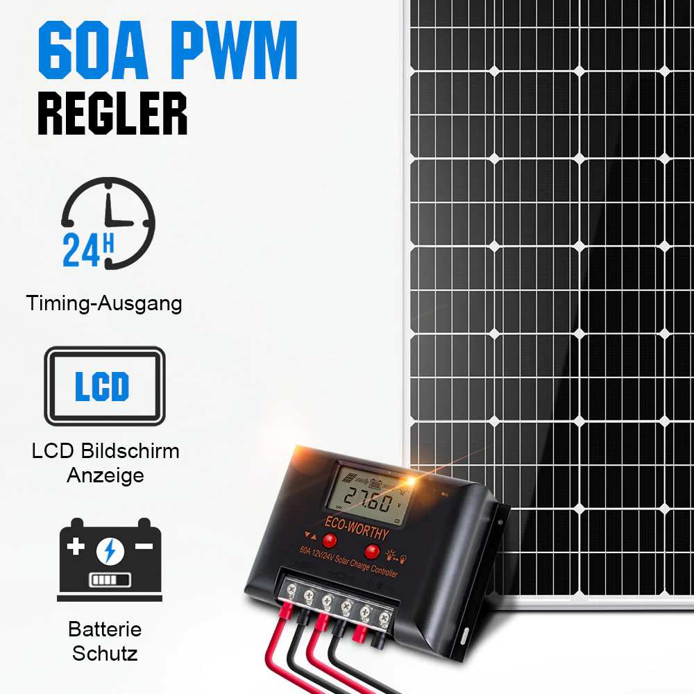 Wohnmobile 130Wp 260Wp 390Wp 520Wp 12V Komplettset Solaranlage mit 130Wp Semi-Flexibles Solarmodul+Lithium Speicher - Image 10